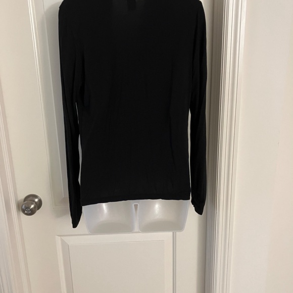 Black Faux Wrap Top - Picture 3 of 6